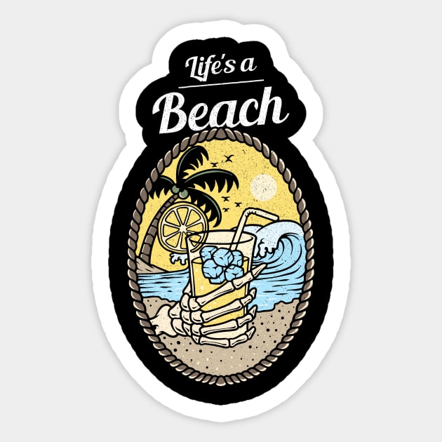Life Is A Beach Sticker by MONMON-75